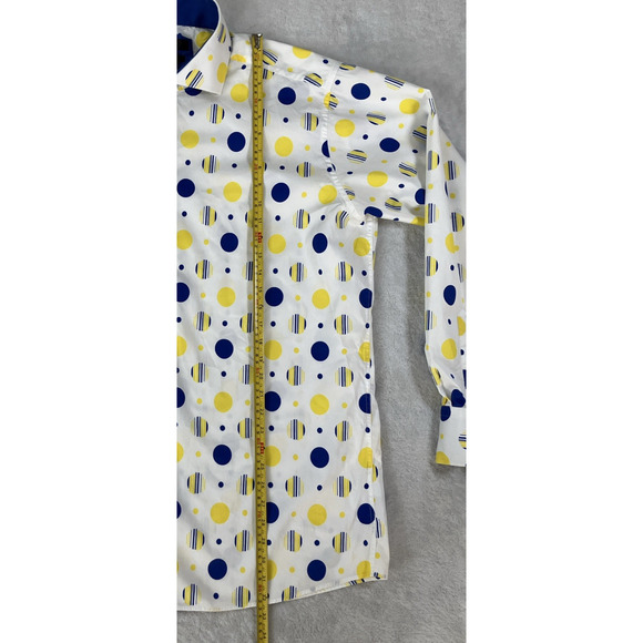 Axxess Mens 3XL Collared Long Sleeve Contemporary Geometric Modern Luxury Shirt - Picture 9 of 16